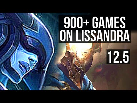 LISSANDRA vs PANTHEON (MID) | 900+ games, 9/2/8 | KR Diamond | 12.5