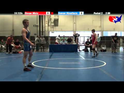 Stevan Micic vs. Gunnar Woodburn at 2013 Junior Nationals - FILA - FS