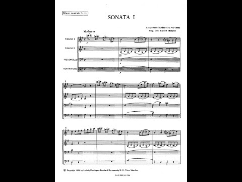 Gioachino Rossini – Sonate a quattro no 1 (2 violons, violoncelle & contrebasse)