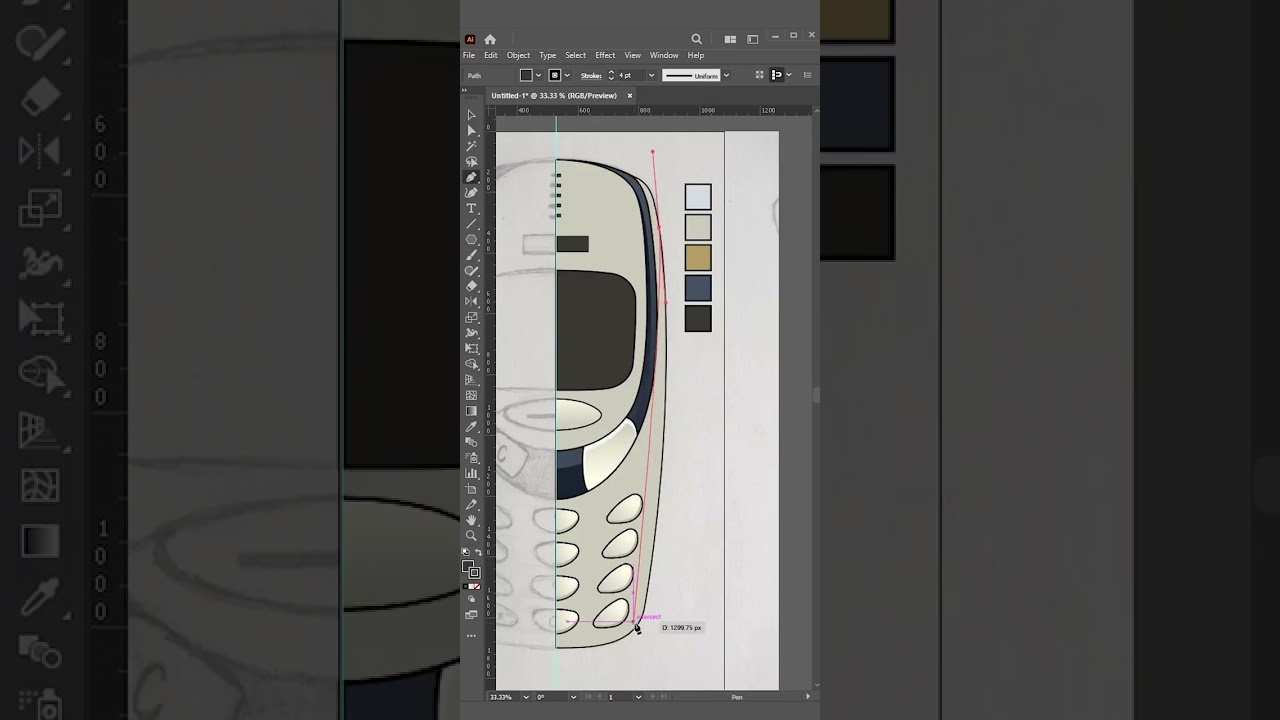 Nokia 3310 flat-style vector illustration created in adobe illustrator. #vector #flat #nostalgia