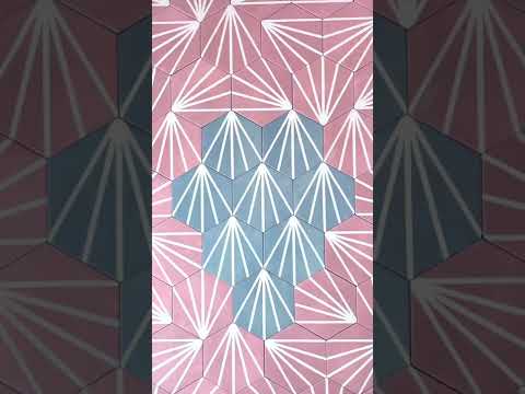 貼り方で変わるかわいいヘキサゴンタイル　#Shorts