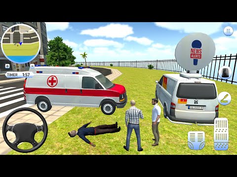 Emergency Rescue Ambulance Driver - Rooftop Hospital Van Driving #3 - Android Gameplay