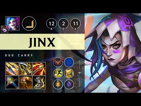 Jinx ADC vs Aphelios - EUW Grandmaster Patch 25.12