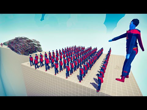 100x SUPERMAN + GIANT vs 2x EVERY GOD - Totally Accurate Battle Simulator TABS