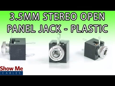 3.5mm Plastic Panel Mount Stereo Connector - DIY Project to Repair Your Audio Cable #891