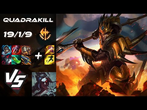 JUNGLE Jarvan IV vs Kayn [QUADRAKILL] - NA Grandmaster Patch 14.16