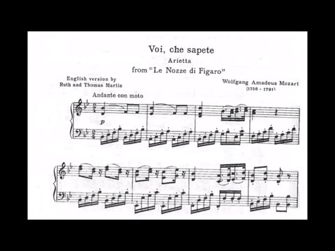 Voi, che sapete (W. A. Mozart) - Bb Major Piano Accompaniment