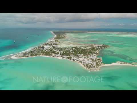 High Aerial shot of Christmas Island in Kiribati