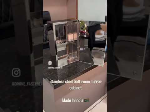 Stainless steel bathroom mirror cabinet