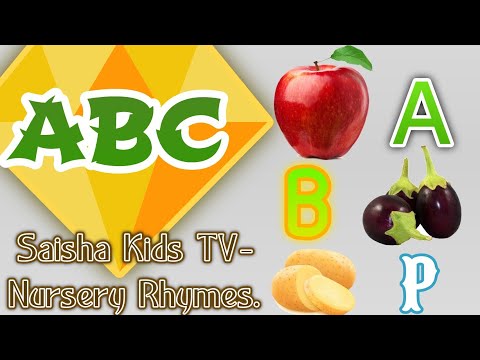 ABCD with Vegetables and Fruits Meaning || Nursery Rhymes.