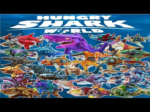Hungry Shark World - All 30 SHARKS & SKINS UNLOCKED | Android Gameplay [FHD]