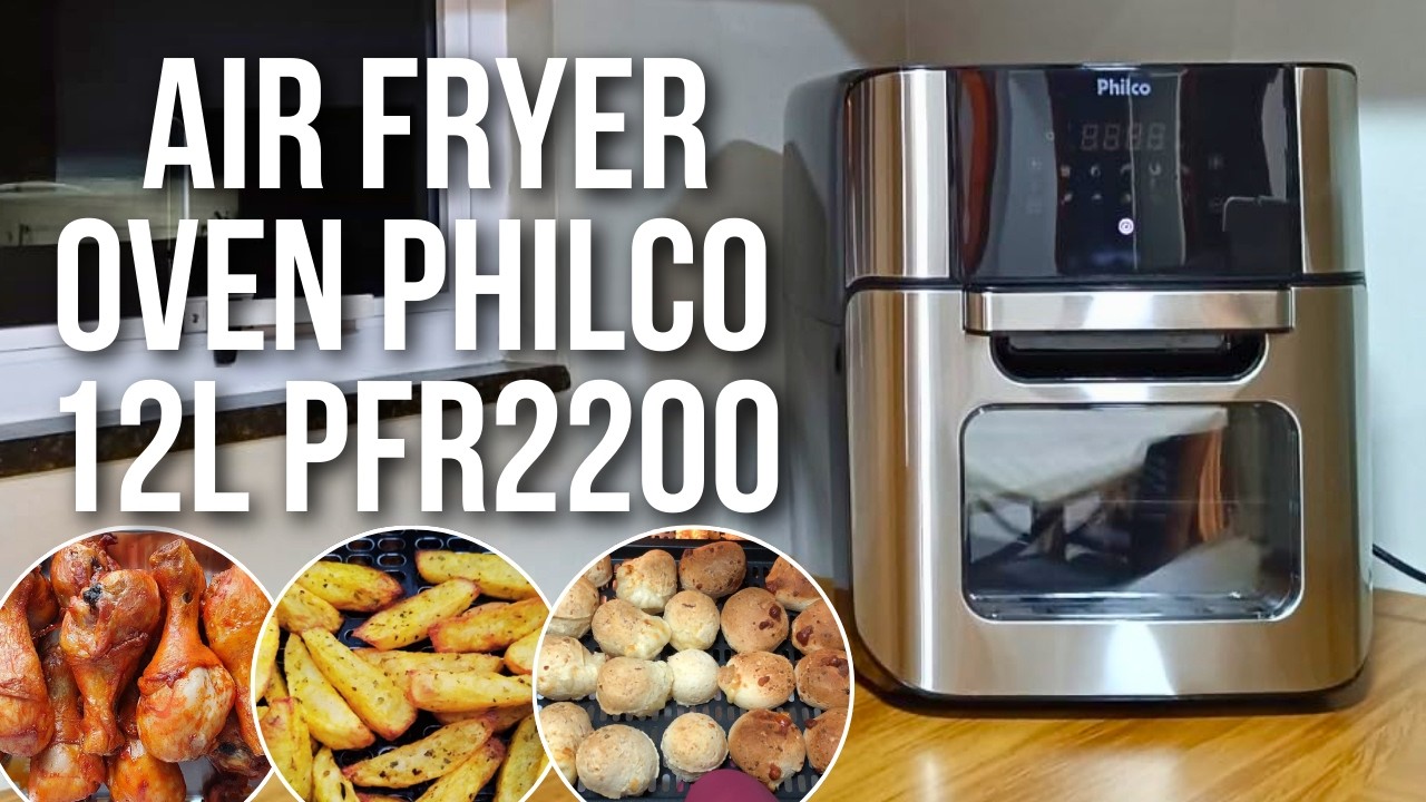 Miniatura da avaliação em vídeo de Fritadeira Philco Fritadeira Air Fryer 12L PFR2200P 220V