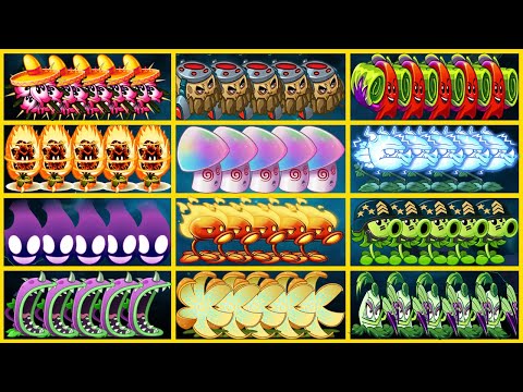 PvZ 2-Challenge-How Many Team Plants Can Kill 40 Imp Dragon Zombies In One Hit?