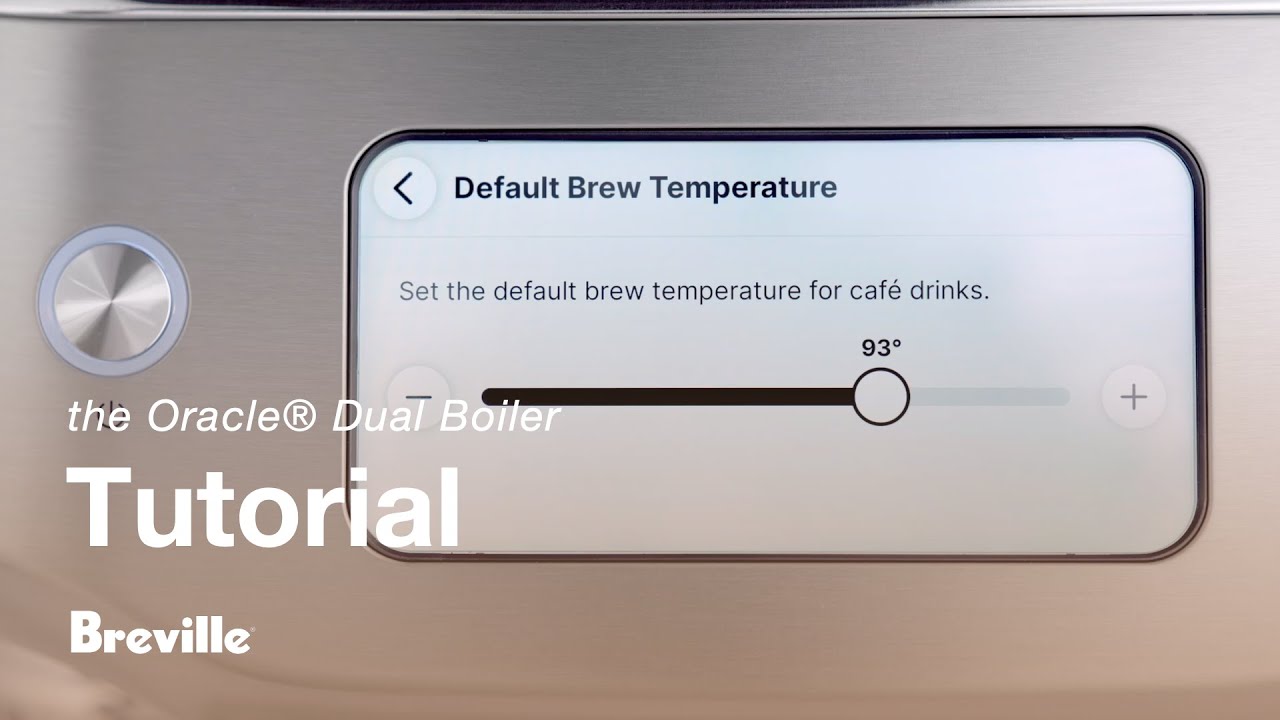 Breville coffee guide tutorial - How to change the Brew Temperature