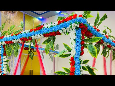 Bed sej decorated by afzal flower shop