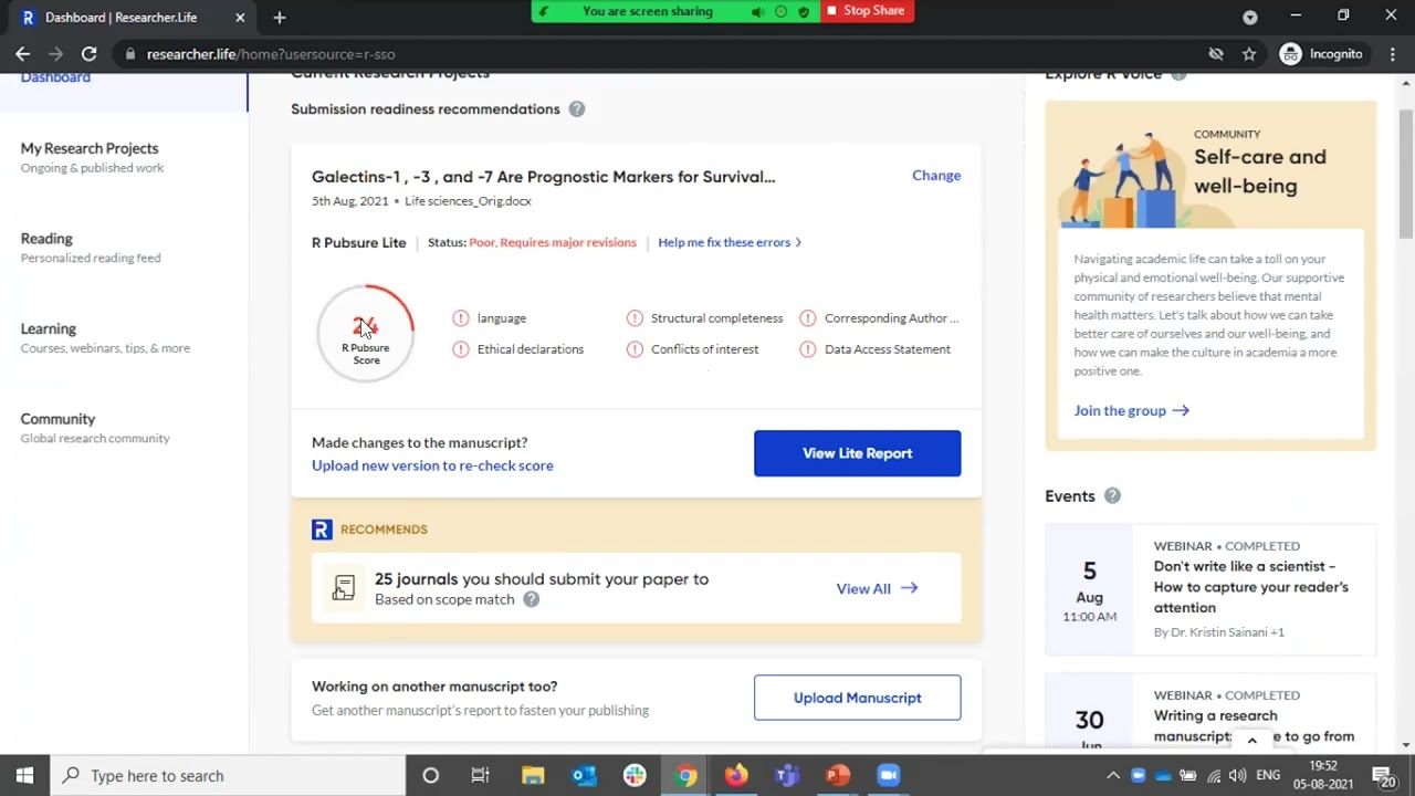 How to use Researcher.Life to find the right journal for your paper?