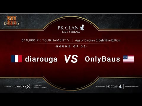 PK Tournament V | $10,000 — RO32: diarouga vs. OnlyBaus | Age of Empires 3: DE