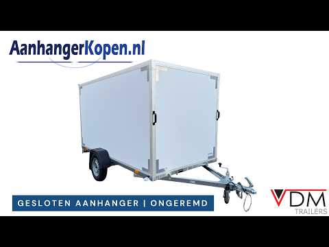 Gesloten aanhanger 300x150cm - 750kg - ongeremd | VDM