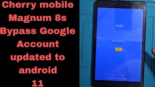 Cherry mobile magnum 8s Updated to Android 11 how to Bypass Google account or Frp.. no need pc!!