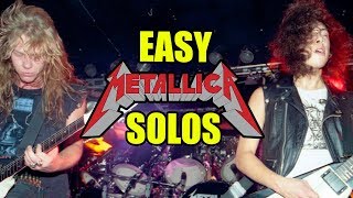 Top 8 Easy Metallica Guitar Solos D Standard Kirk Hammett &amp; James Hetfield Tribute Metal Riffs