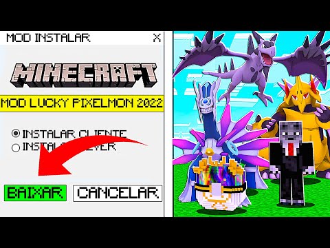 então eu BAIXEI a NOVA LUCKY PIXELMON 2022 e os POKÉMON NOVOS me SURPREENDERAM MUITO no MINECRAFT!