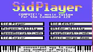 C128 COMMODORE 128 Enhanced Sid Player 128 version Compute! 's Gazette + POLYCON + COPIER + EASY