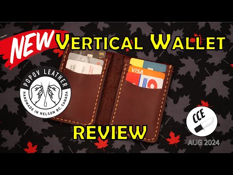 NEW from Popov Leather  - Vertical Wallet Review - Canadian Made with USA Leather -  Save 20% link!