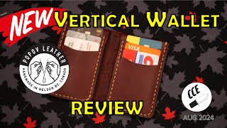 NEW from Popov Leather - Vertical Wallet Review - Canadian Made with USA Leather - Save 20% link!