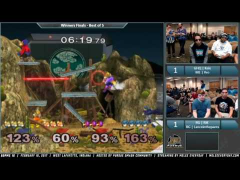 BOPME 16 - GHQ | Kels + ME | Vro vs. RG | RiK + RG | Lance - SSBM - Winners Finals