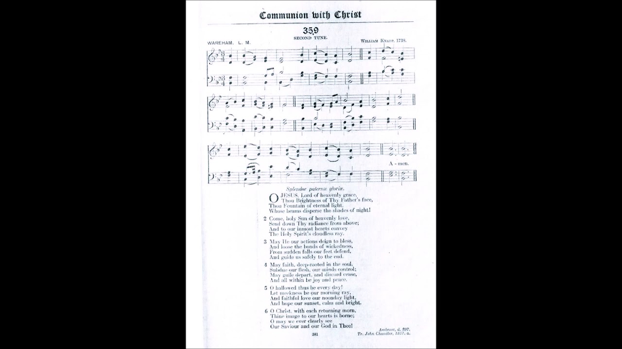 O Jesus, Lord of Heavenly Grace (Wareham)