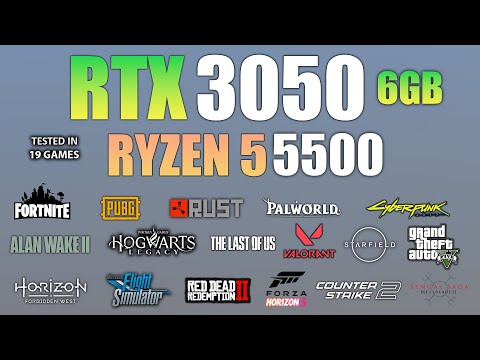 RTX 3050 6GB + Ryzen 5 5500 : Test in 19 Games - RTX 3050 6GB Gaming