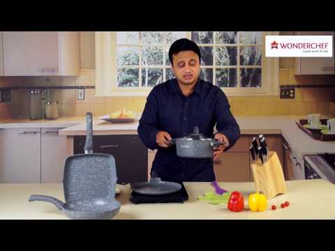 20cm grey wonderchef granite 18cm sauce pan with lid (2 year...