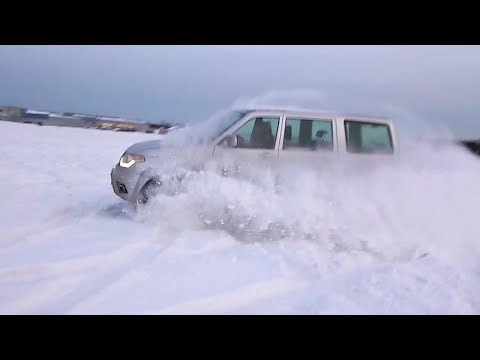 Уаз в снегу, снежный плен полный сток