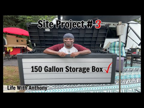 My Tiny RV Life: Site Project # 3 | Putting Together A 150 Gallon Storage Box | My New Vehicle