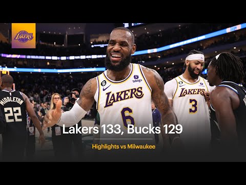 Lakers 133, Bucks 129 - AD Drops 44, Stars Shine in Huge Road Win | Lakers Highlights