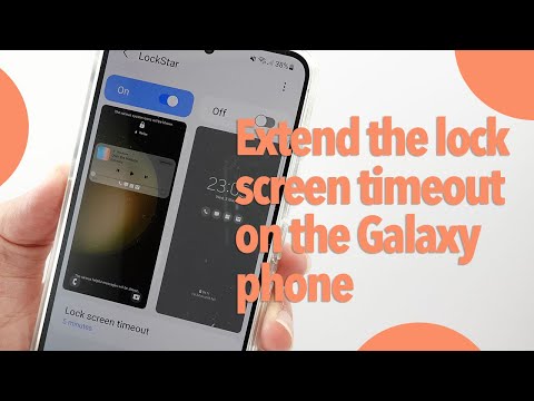 How to extend the lock screen timeout on the Samsung Galaxy phone?