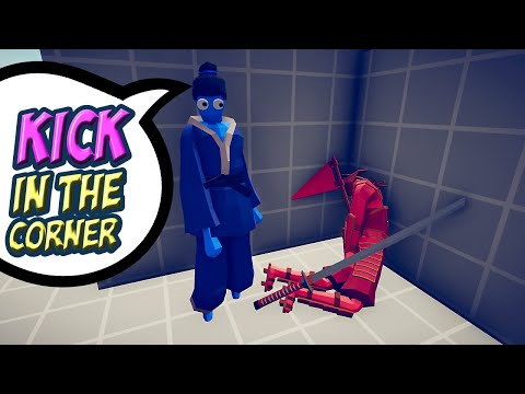 Taekwondo kick vs every faction unit in the corner 1v1 TABS Bug DLC Mods Gameplay