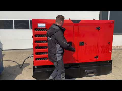 SDMO R66 C3 John Deere Leroy Somer 66 kVA Supersilent Rental Stage 3A generatorset stocknr 4088