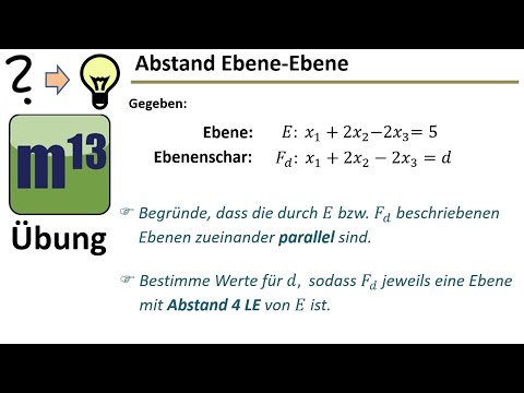 Abstand Ebenen: Ebenen mit bestimmten Abstand zu einer gegebenen Ebene bestimmen