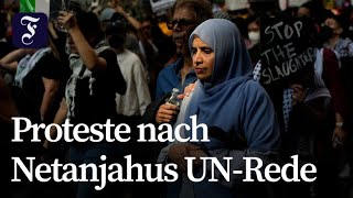 Frust und Protest nach Netanjahus UN-Auftritt