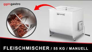 Manual Commercial Meat Mixer - 20L - 16kg