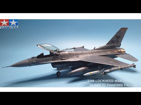 1/48 TAMIYA LOCKHEED MARTIN F-16CJ BLOCK50 FIGHTING FALCON FULL BUILD #f16#tamiya