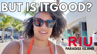 TRYING a Day Pass at RIU Palace Paradise Island 🌴 | CARNIVAL CONQUEST Cruise Adventure!
