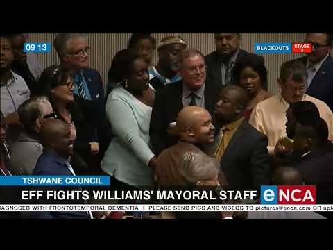 Tshwane Council EFF fights Williams' mayoral staff