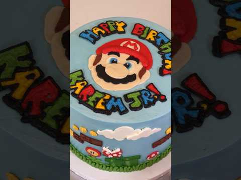 Pastel de Mario❤️💙 Mi primer pedido de pastel con Cake4Kids🥳🧁 #pastel #shorts