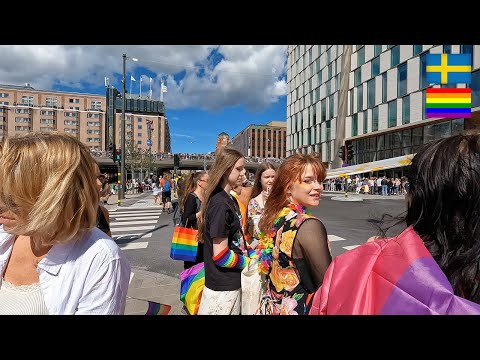 Stockholm Pride Parade 2022. Part 1 of 12: Before the Stockholm Pride Parade started. 4K 🏳️‍🌈🏳️‍🌈