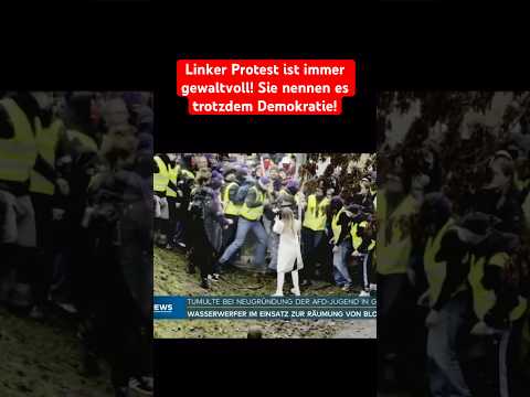 Linke Gewalt in Gießen eskaliert #short #gießen #protest
