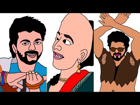 Vijay Song - Ranjithame , Jimiki Ponnu , Arabikuthu Song | Drawing Meme