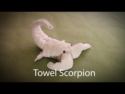 How to fold Towel Scorpion | Towel Animal | Towel Folding Designs | Towel Art | Towel Creations |