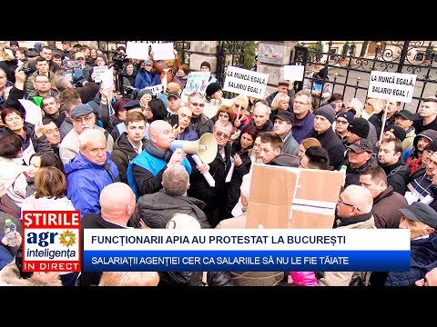 Protest al funcționarilor APIA în fața Ministerului Agriculturii